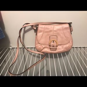 Authentic Coach Crossbody Pewter Pink